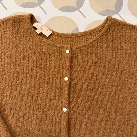 Sezane Gaspard Brown Cardigan Sweater - Picture 3 of 5